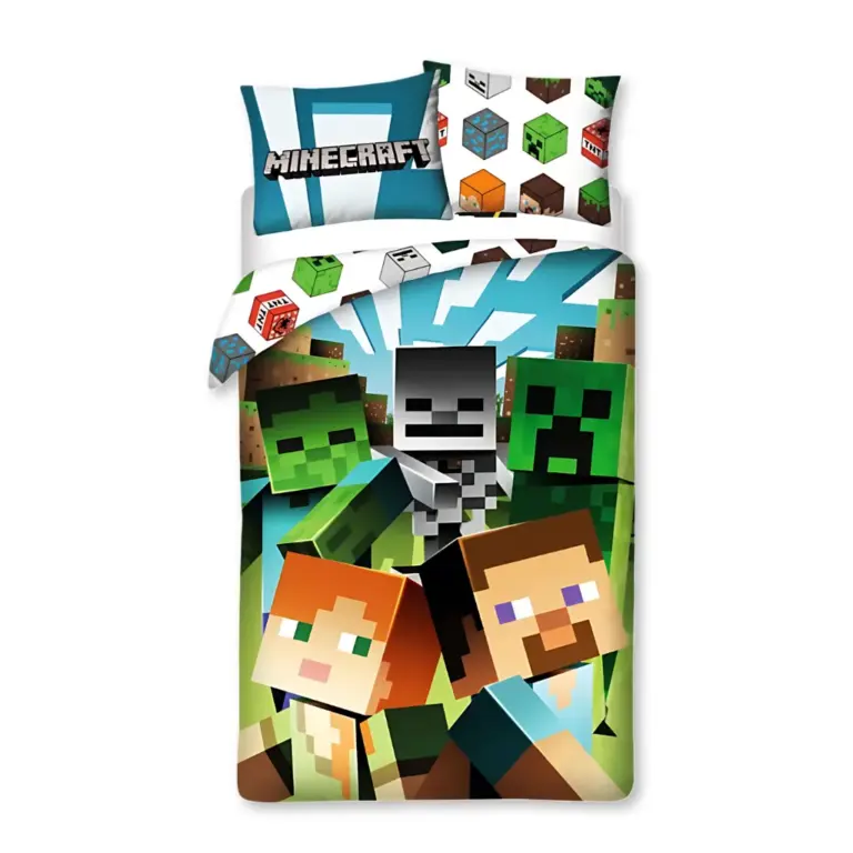 01. Minecraft 'Characters' Posteljina, 140×200 Cm