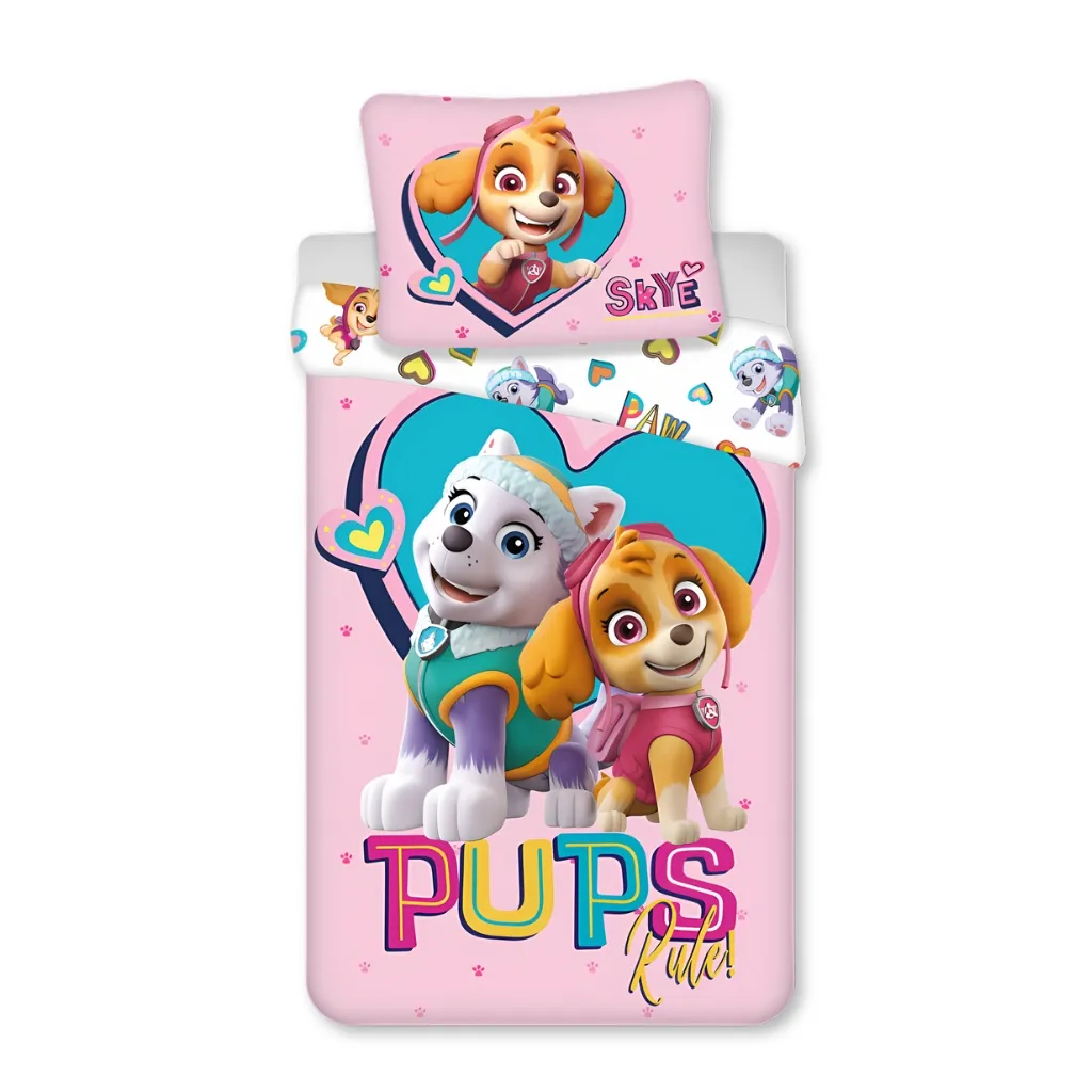 01. Paw Patrol 'Pups Rule!' Posteljina, 140×200 Cm