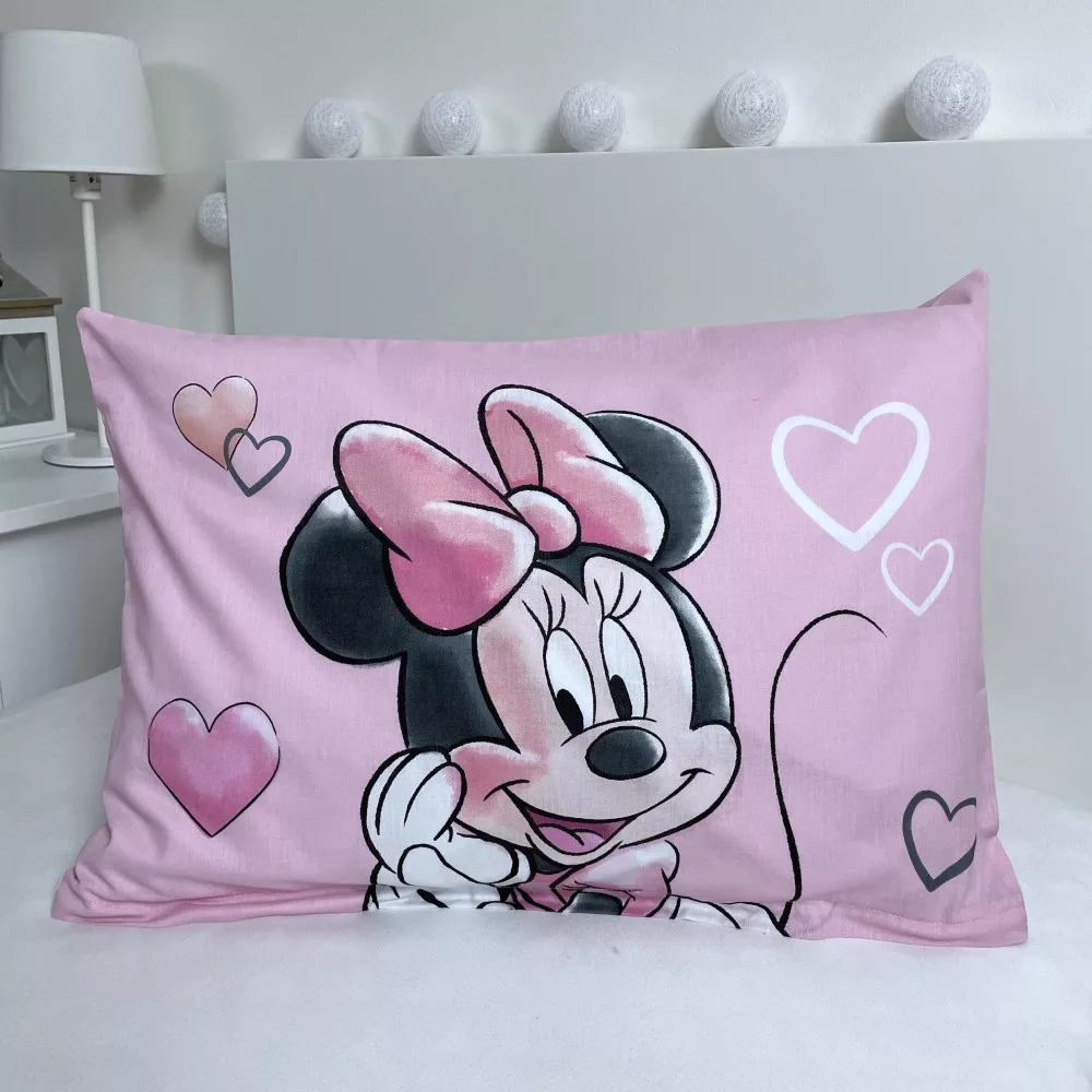04. Minnie Mouse 'Hearts' Posteljina Bebe, 100×135 Cm