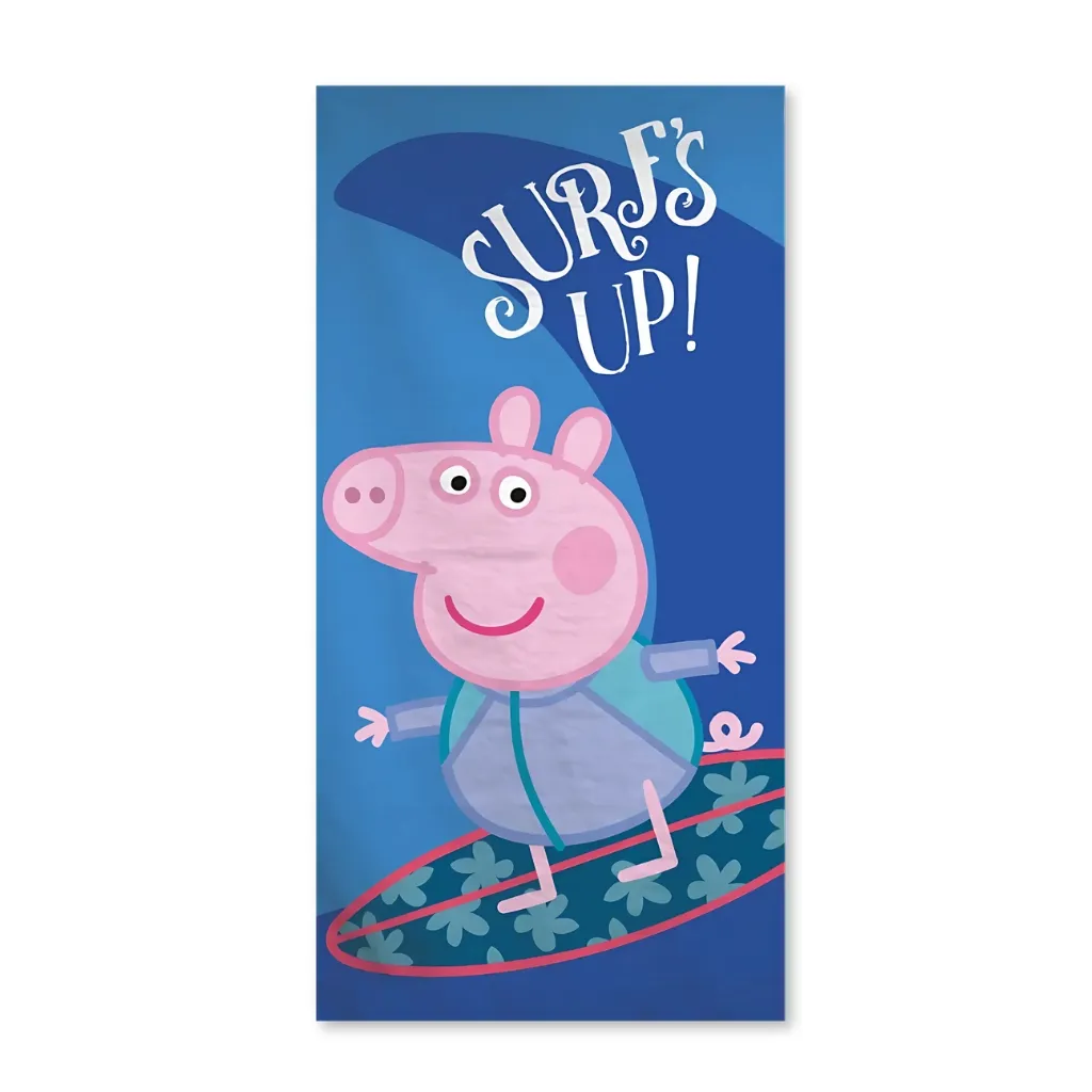 01. Peppa Pig 'Surf' Ručnik Za Plažu, 70x140 Cm