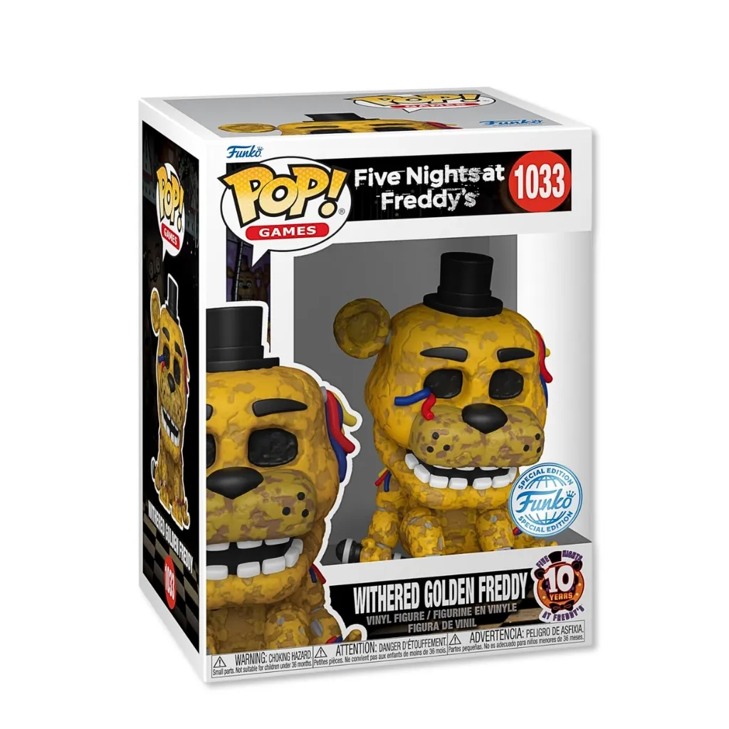 01. Funko Pop! Games Five Nights At Freddy’s Withered Golden Freddy #1033