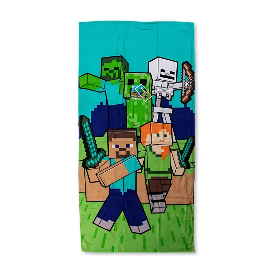 01. Minecraft 'Characters' Ručnik Za Plažu, 70x140 Cm