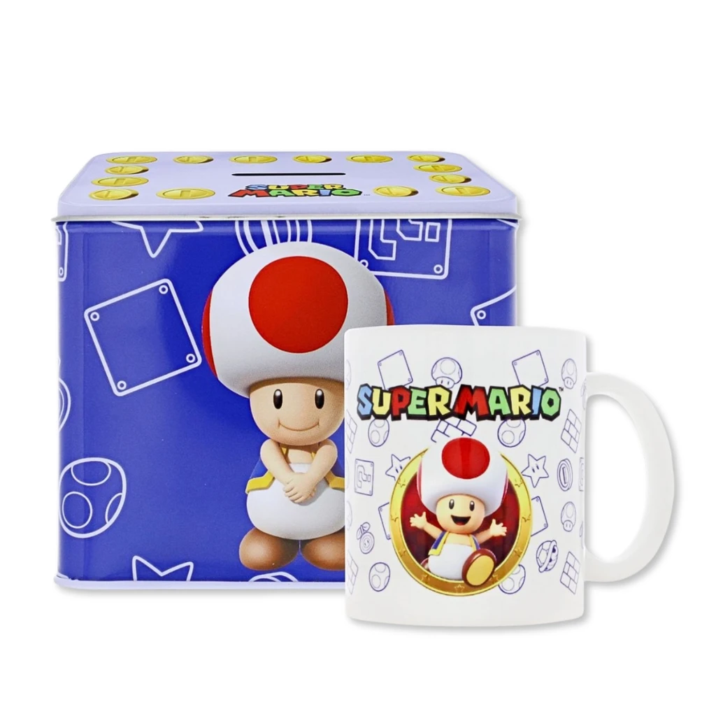 01. Nintendo Super Mario Toad šalica + Kasica
