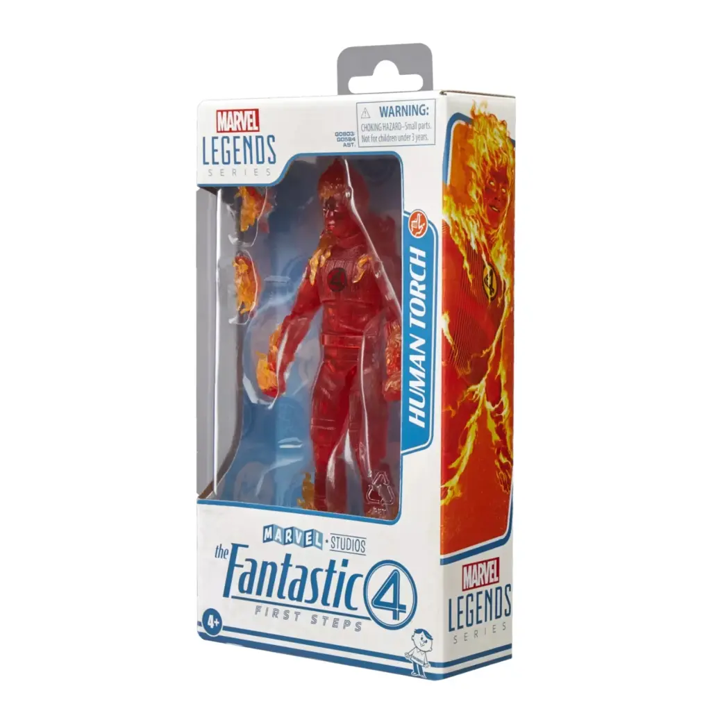 09. Marvel Legends Series The Fantastic 4 Human Torch Figura, 15cm