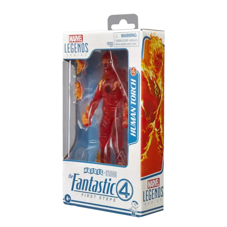 09. Marvel Legends Series The Fantastic 4 Human Torch Figura, 15cm