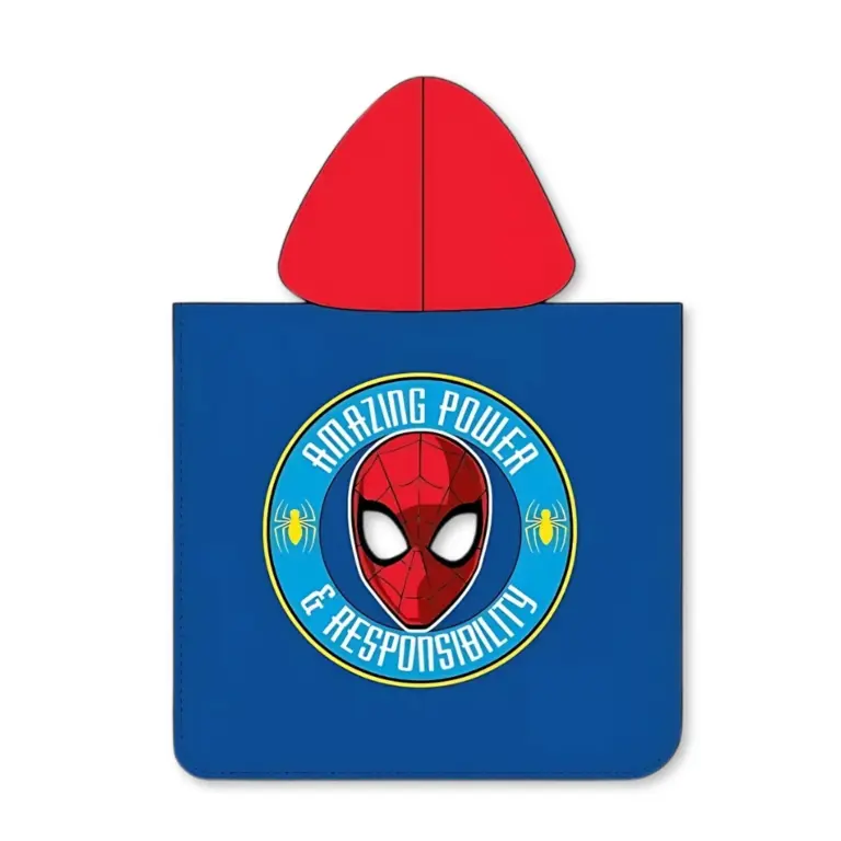02. Spider Man 'Responsibility' Dječji Poncho Za Plažu, 50x115 Cm