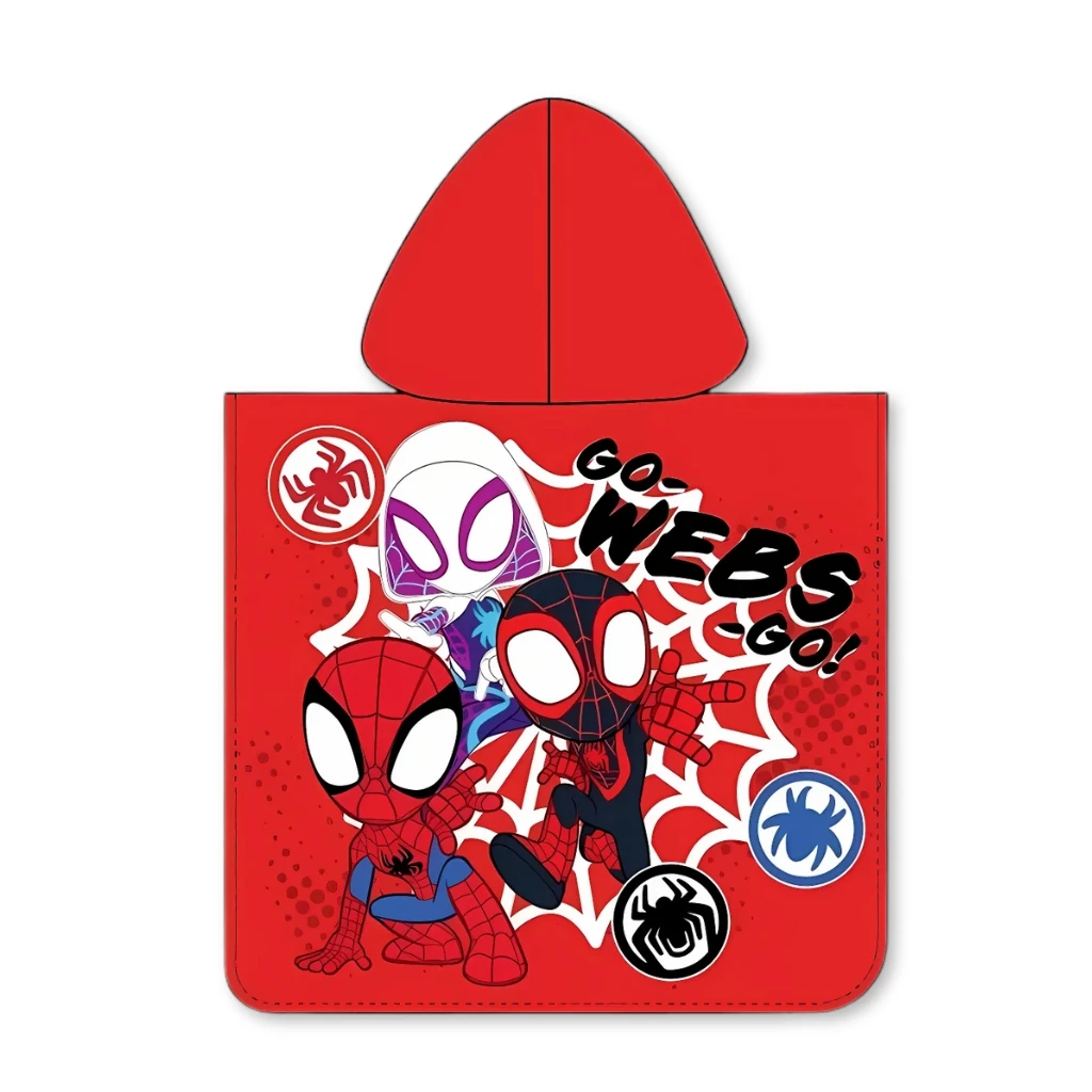 02. Spider Man 'Team Spidey' Dječji Poncho Za Plažu, 50x115 Cm