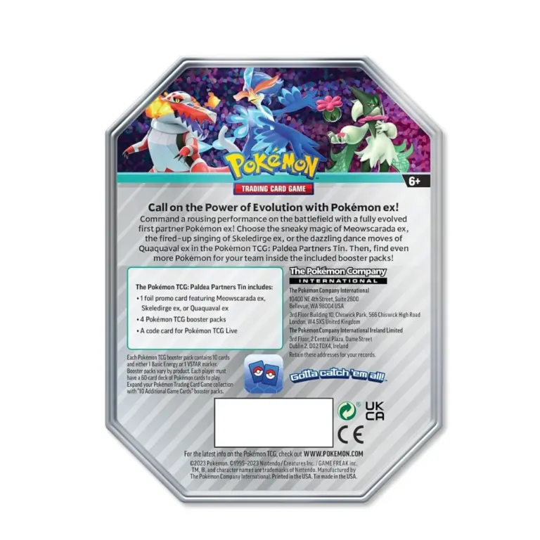 03. Pokémon TCG Paldea Partners Tin Quaquaval Ex