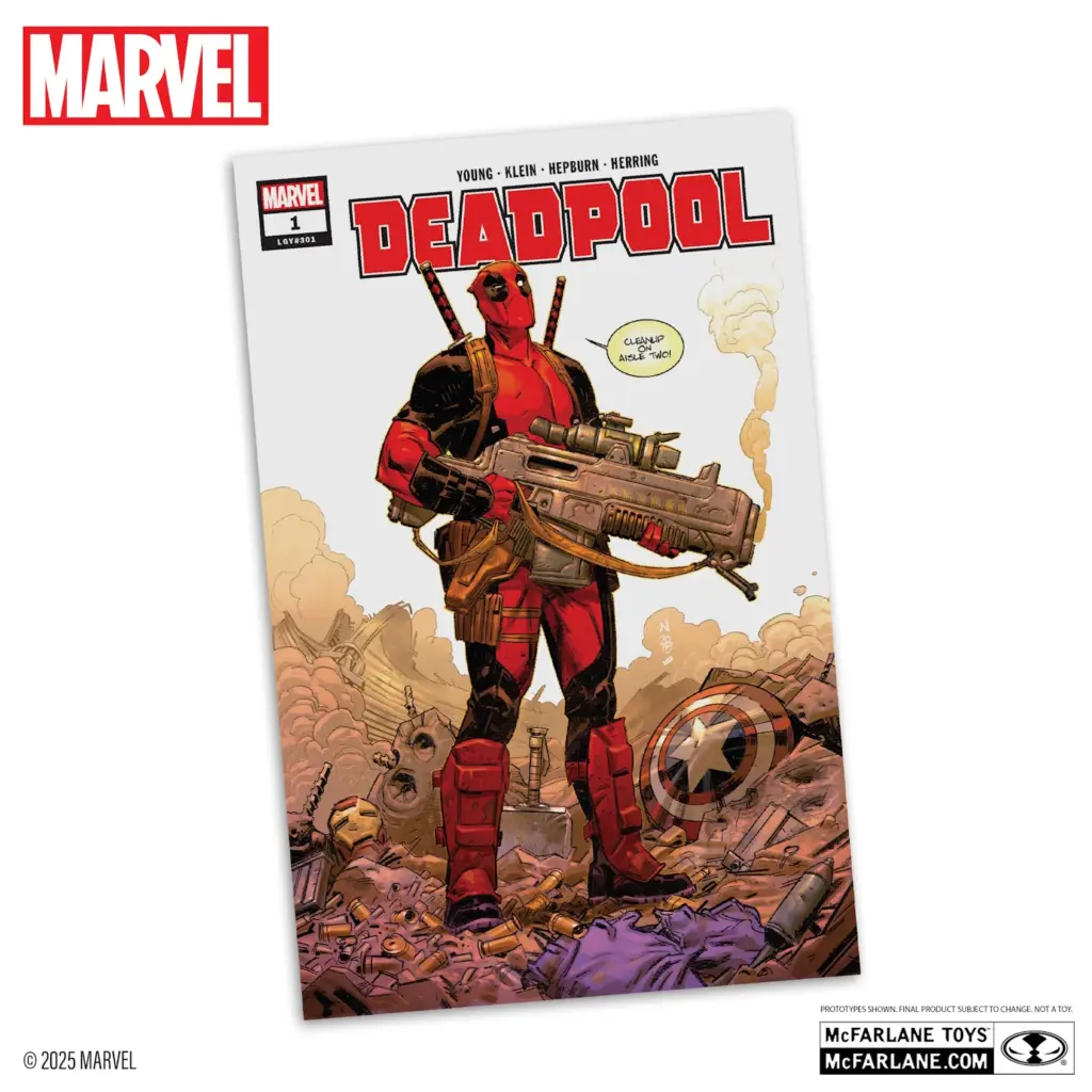 02. McFarlane Marvel Deadpool Figura, 27cm + Strip (Deadpool #1)