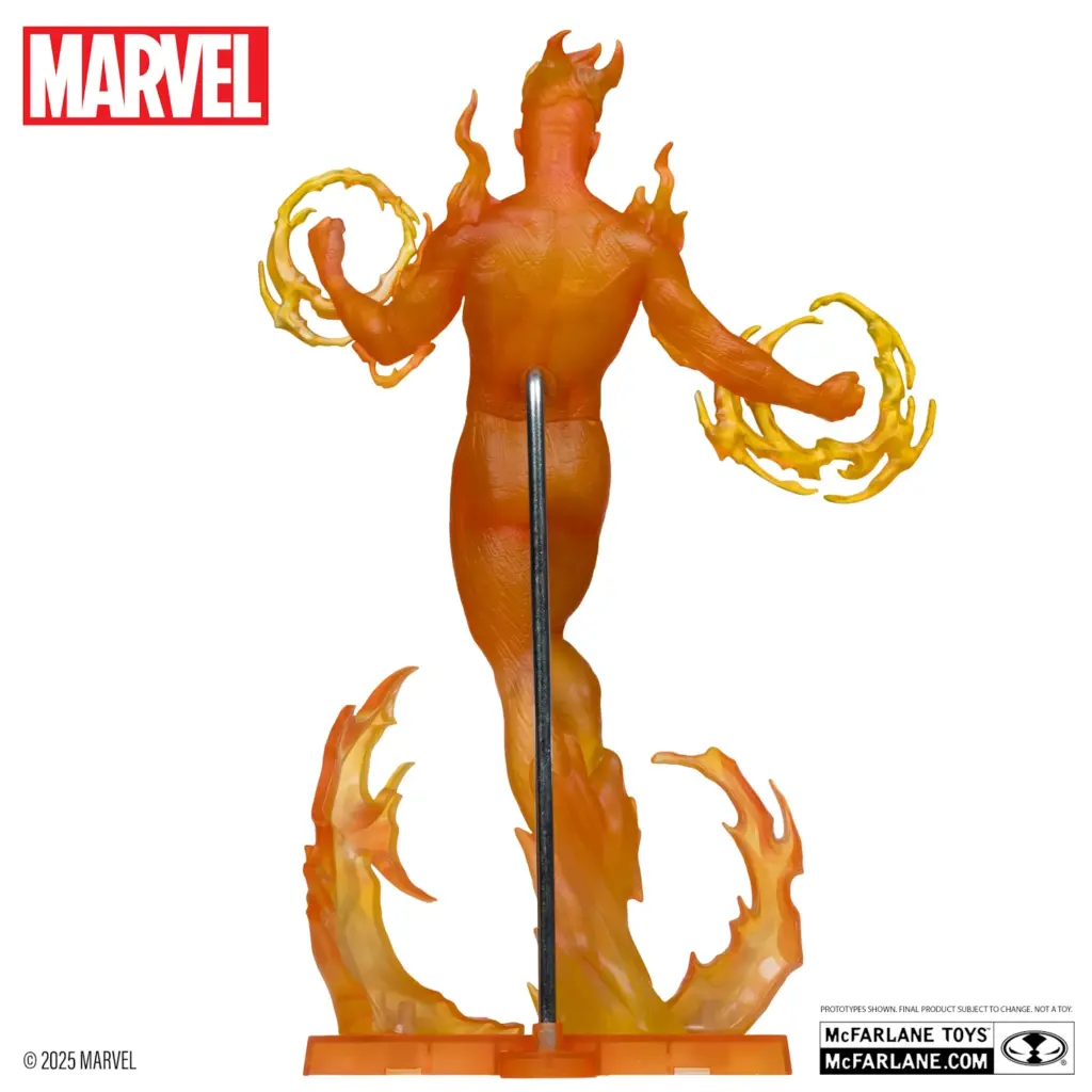 06. McFarlane Marvel Human Torch Figura, 29cm + Strip (Marvel 2 In One #10)