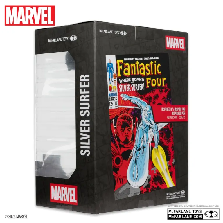 09. McFarlane Marvel Silver Surfer Figura, 25cm + Strip (Fantastic Four #72)