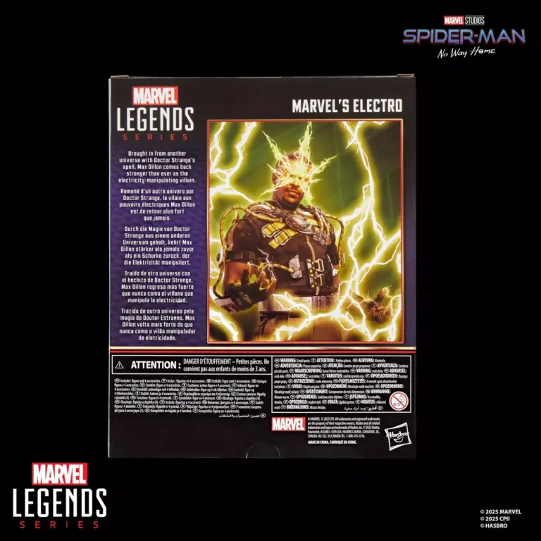 11. Marvel Legends Series Spider Man Marvel's Electro Figura, 15cm