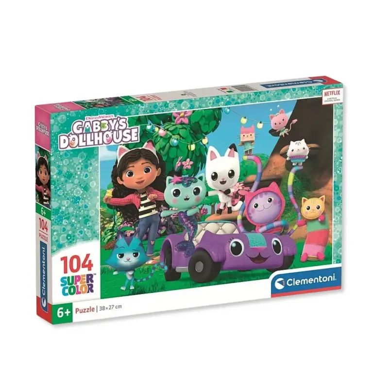 01. Gabby's Dollhouse Puzzle Family Day, 104pcs