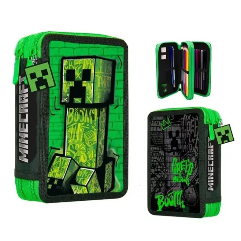 02. Minecraft 'Blocky Boom' Dvoslojna Pernica S Priborom