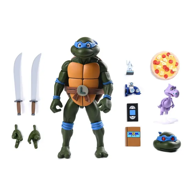 03. NECA Teenage Mutant Ninja Turtles Leonardo (Cartoon) Figura, 18cm