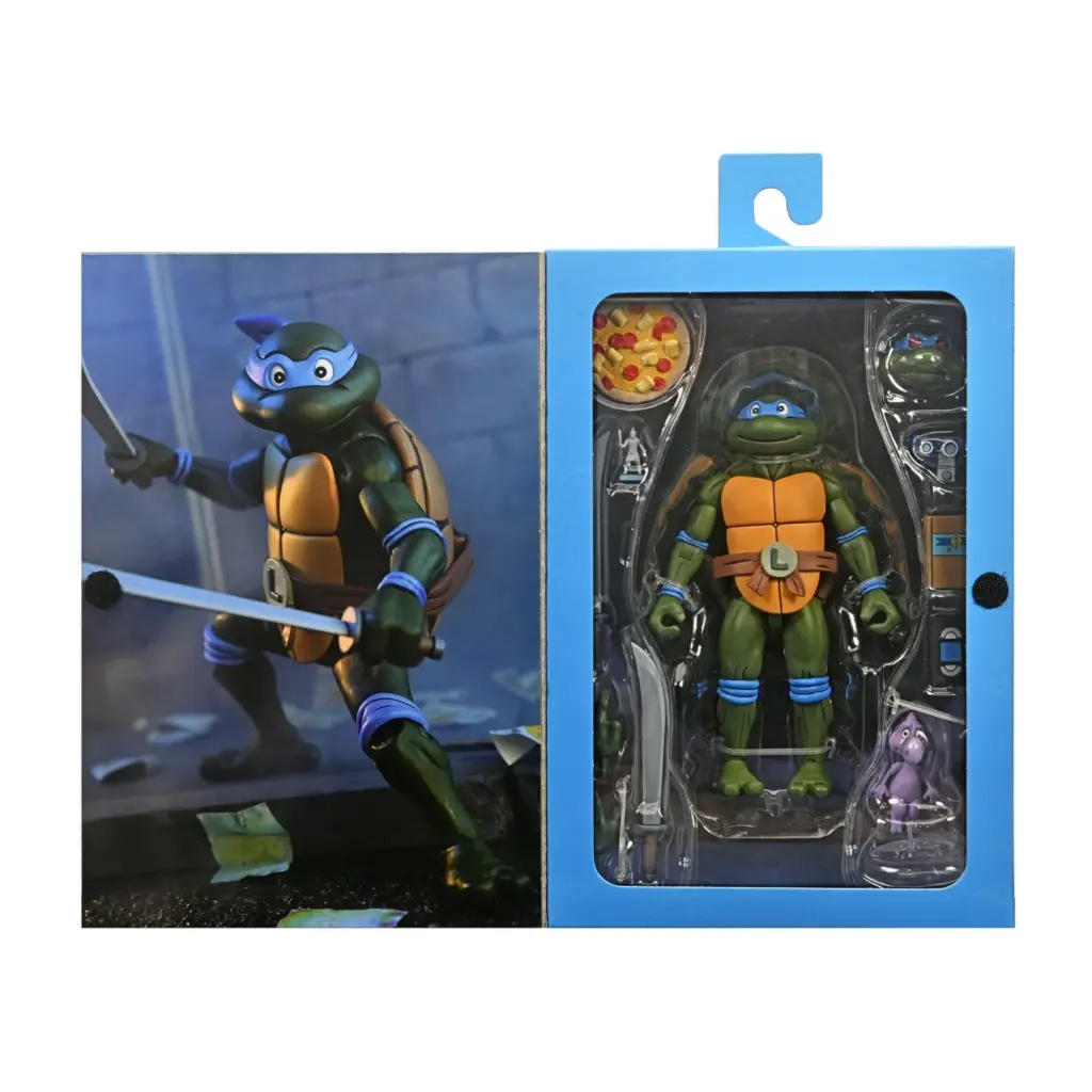 04. NECA Teenage Mutant Ninja Turtles Leonardo (Cartoon) Figura, 18cm