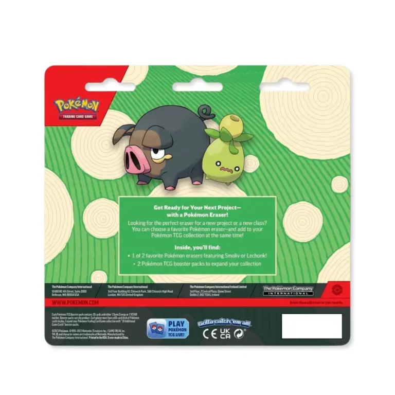 04. Pokémon TCG Back To School Eraser Blister (2023) Smoliv