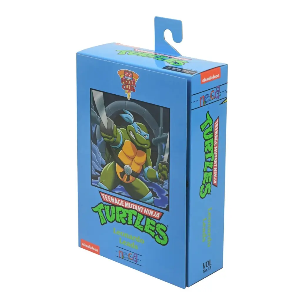 05. NECA Teenage Mutant Ninja Turtles Leonardo (Cartoon) Figura, 18cm
