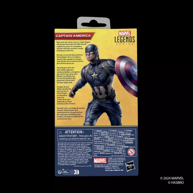 08. Marvel Legends Series Captain America Figura, 15cm
