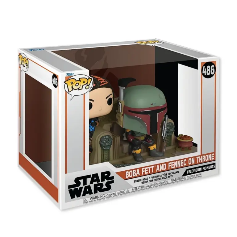 01. Funko Pop! Moments Mandalorian Boba Fett And Fennec On Throne #486