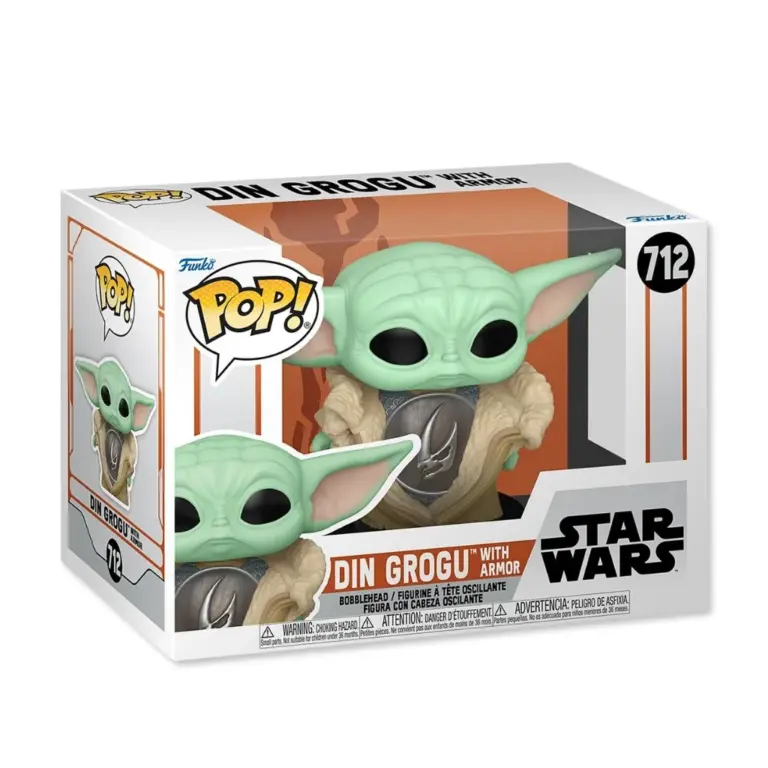 01. Funko Pop! Star Wars The Mandalorian Din Grogu With Armor #712