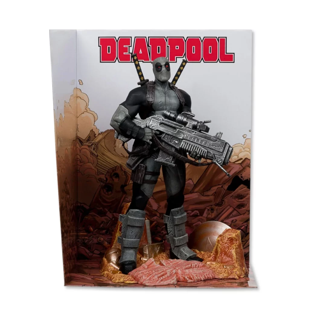 01. McFarlane Marvel Deadpool (Grey Suit Chase) Figura, 27cm + Strip (Deadpoo