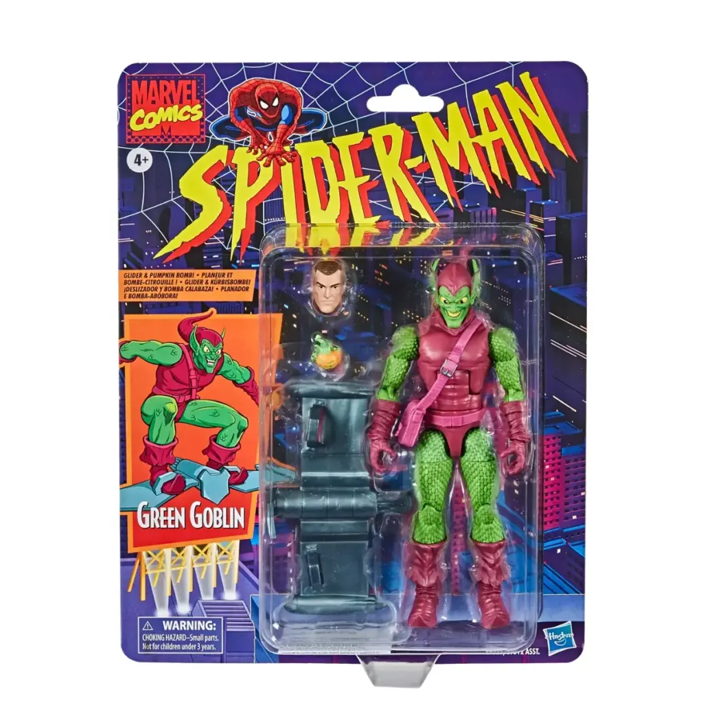 02. Marvel Legends Series Spider Man Green Goblin (Retro) Figura, 15cm