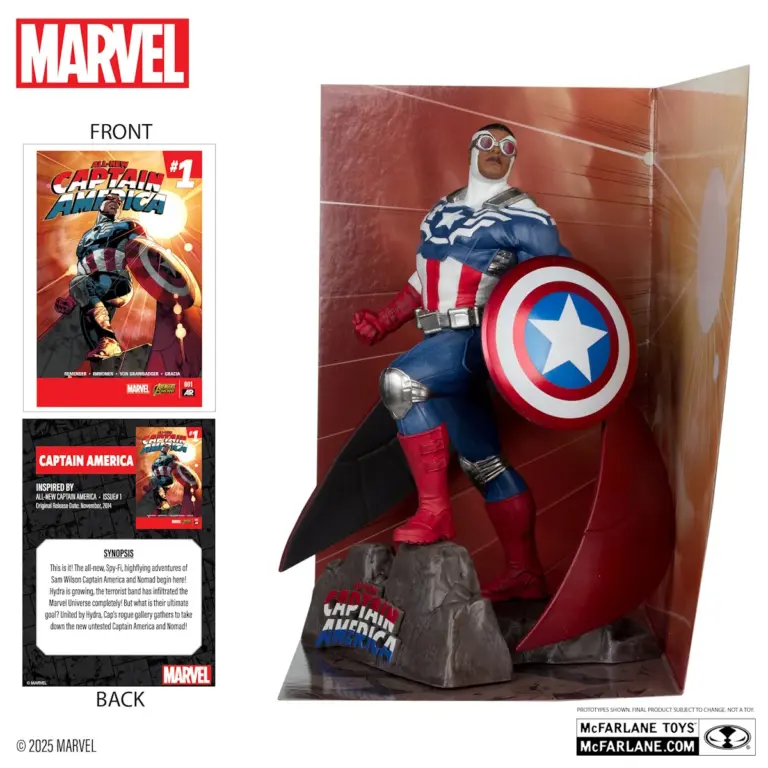 02. McFarlane Marvel Captain America (All New Captain America #1) Figura, 17cm