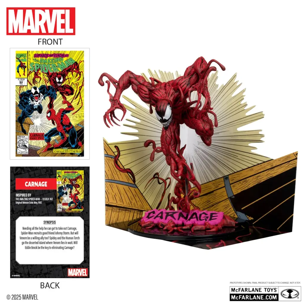 02. McFarlane Marvel Carnage (The Amazing Spider Man #362) Figura, 18cm
