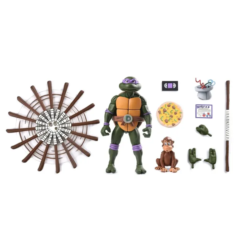 03. NECA Teenage Mutant Ninja Turtles Donatello (Cartoon) Figura, 18cm