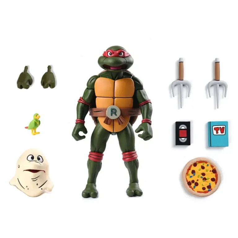 03. NECA Teenage Mutant Ninja Turtles Raphael (Cartoon) Figura, 18cm
