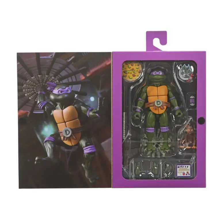 04. NECA Teenage Mutant Ninja Turtles Donatello (Cartoon) Figura, 18cm