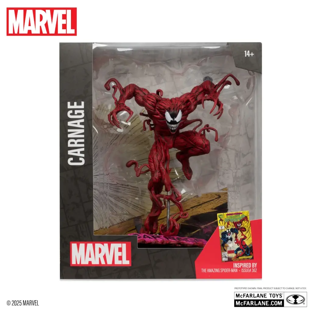 05. McFarlane Marvel Carnage (The Amazing Spider Man #362) Figura, 18cm