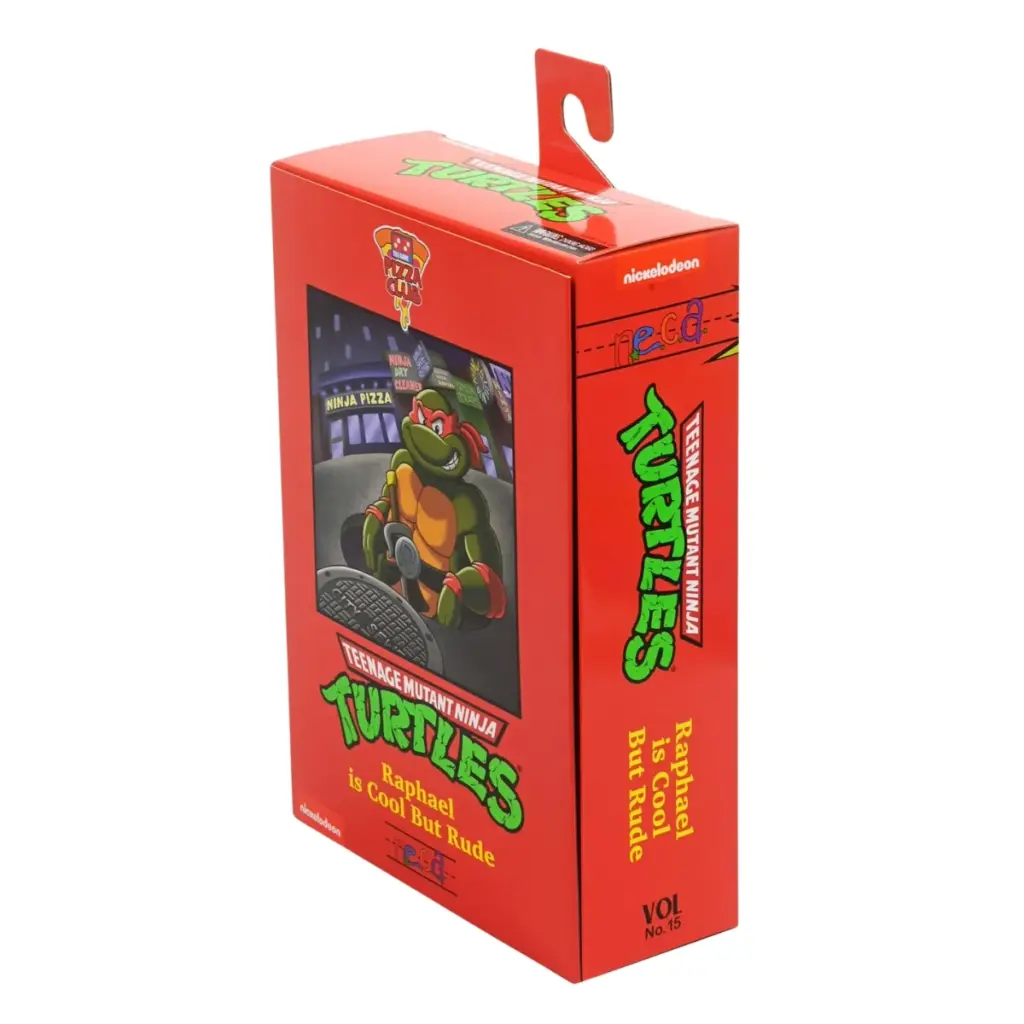 05. NECA Teenage Mutant Ninja Turtles Raphael (Cartoon) Figura, 18cm