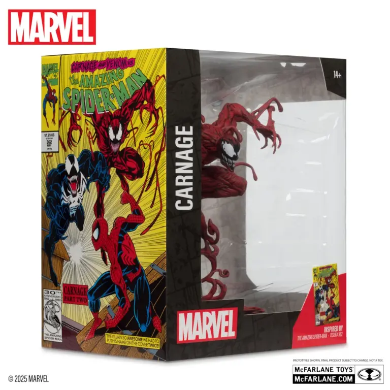 06. McFarlane Marvel Carnage (The Amazing Spider Man #362) Figura, 18cm