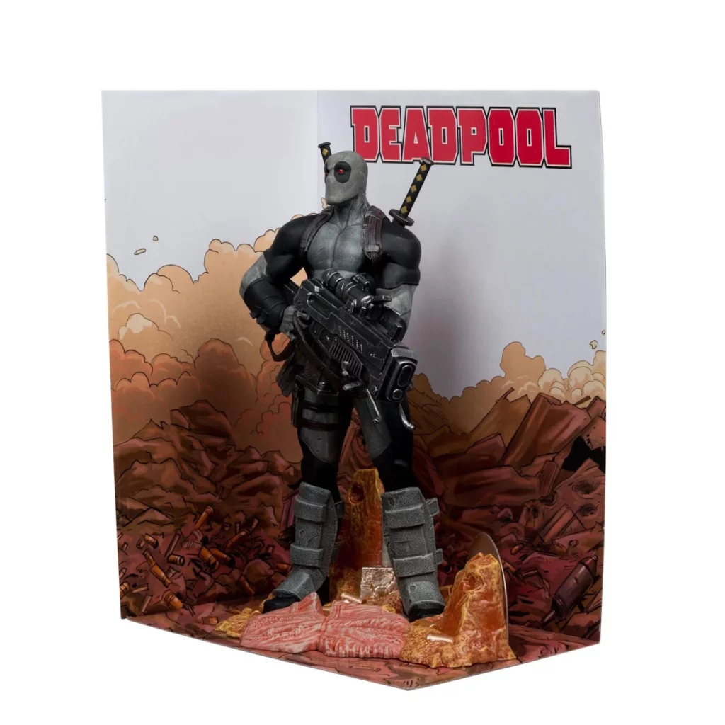 06. McFarlane Marvel Deadpool (Grey Suit Chase) Figura, 27cm + Strip (Deadpool #1)