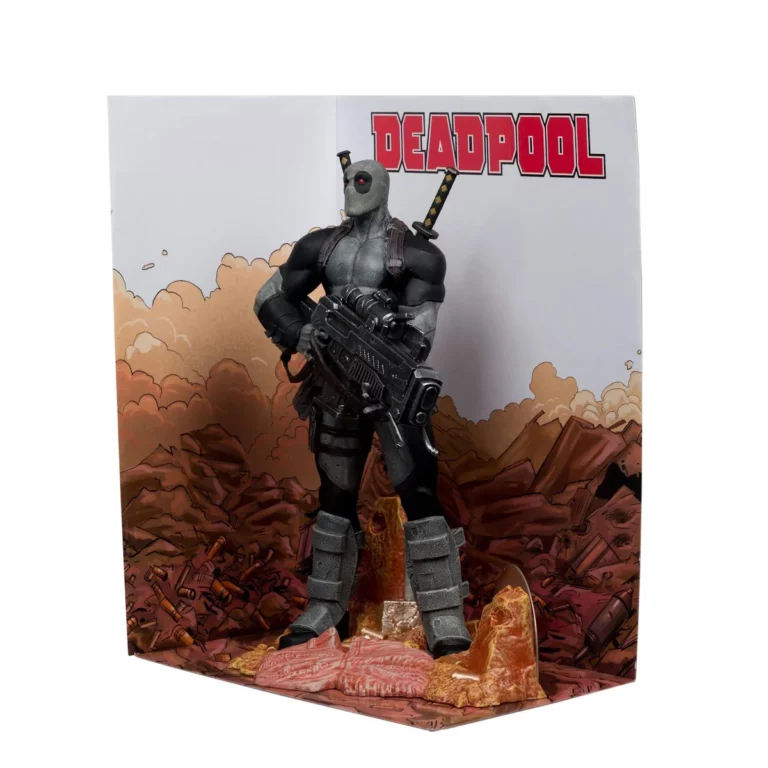 06. McFarlane Marvel Deadpool (Grey Suit Chase) Figura, 27cm + Strip (Deadpool #1)