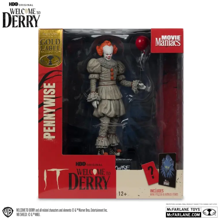 06. McFarlane Movie Maniacs Pennywise (Welcome To Derry) Figura, 16cm