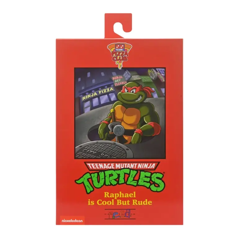 06. NECA Teenage Mutant Ninja Turtles Raphael (Cartoon) Figura, 18cm