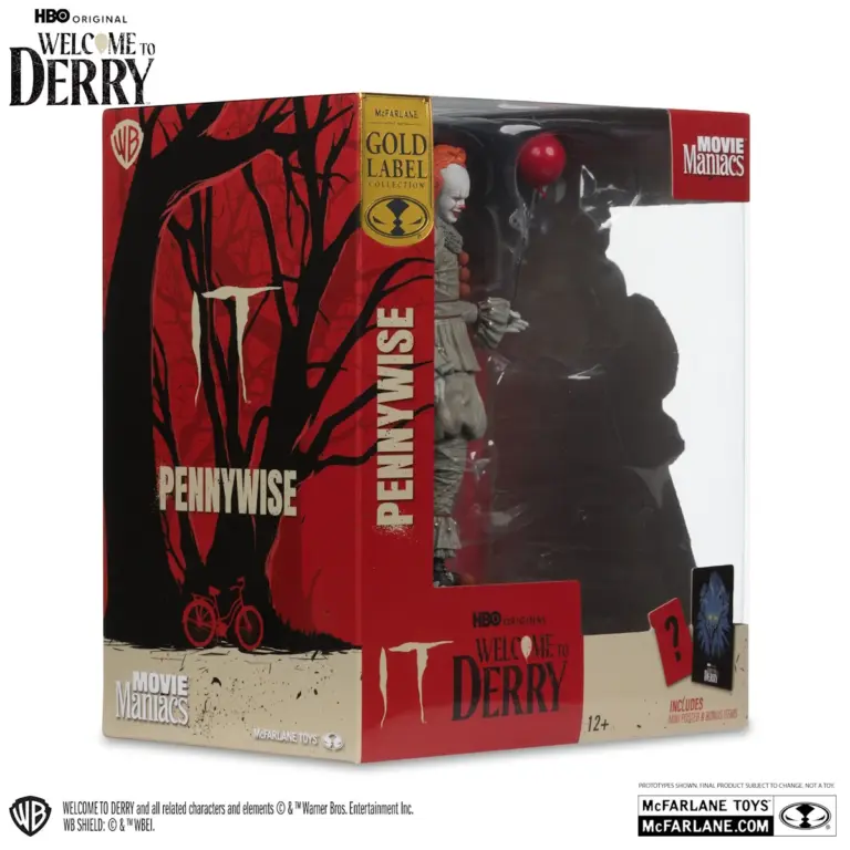 07. McFarlane Movie Maniacs Pennywise (Welcome To Derry) Figura, 16cm