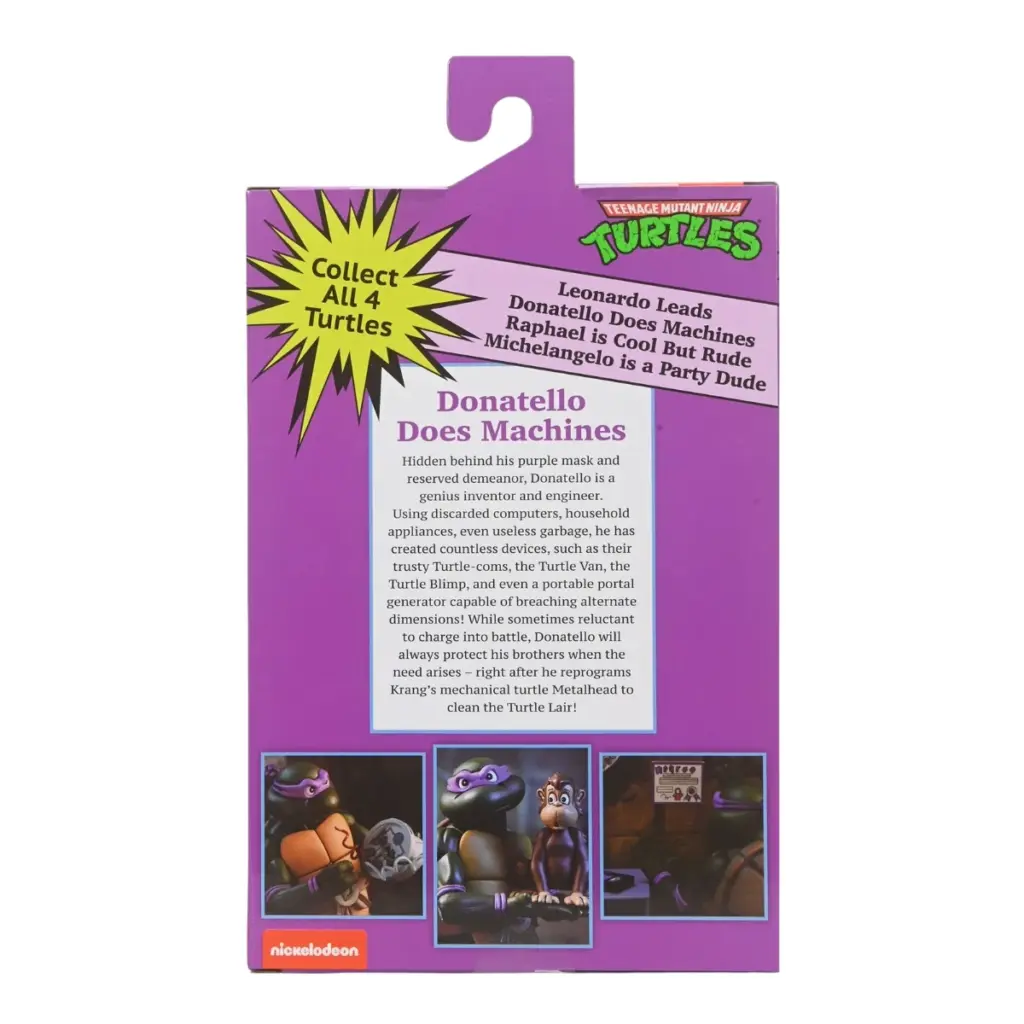 07. NECA Teenage Mutant Ninja Turtles Donatello (Cartoon) Figura, 18cm