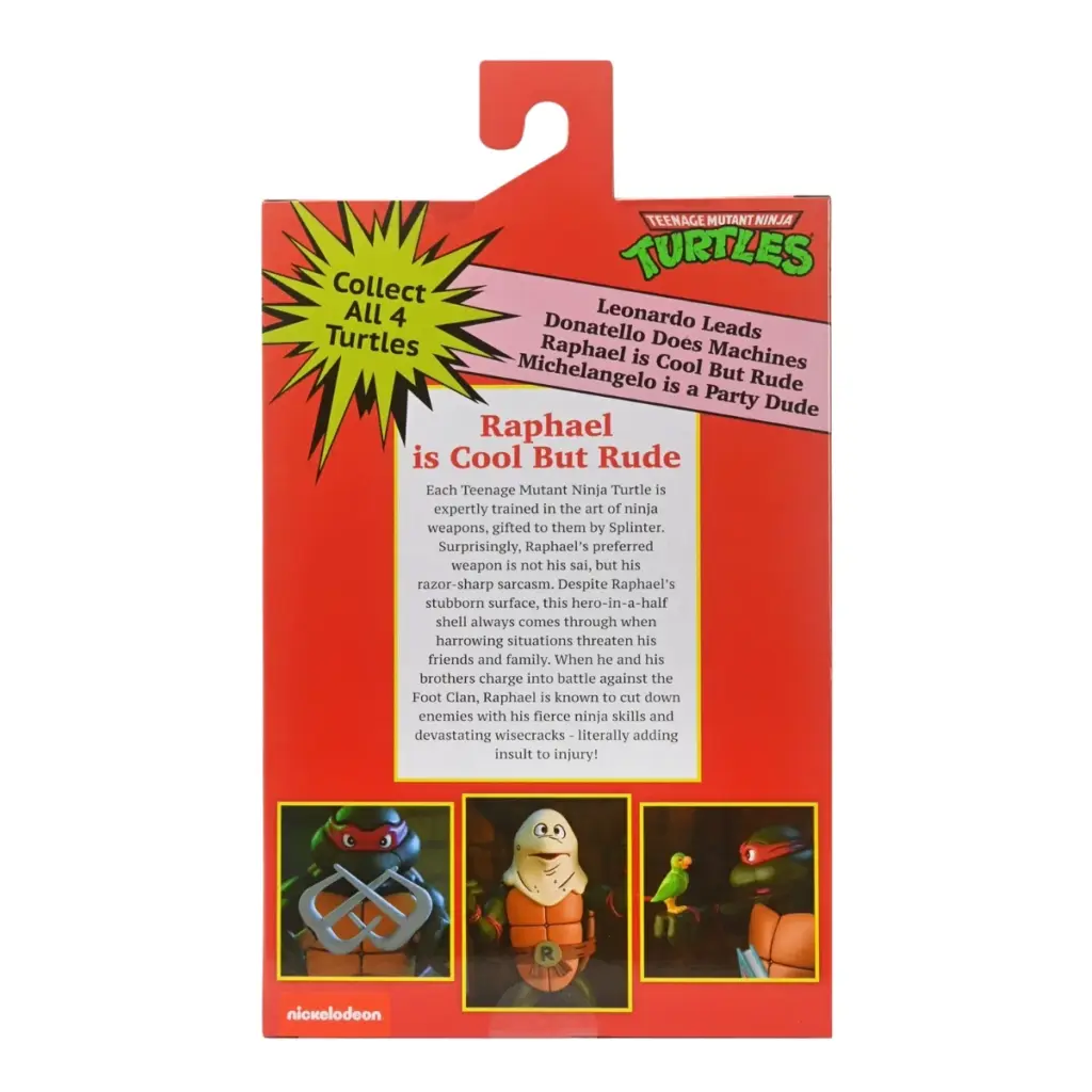 07. NECA Teenage Mutant Ninja Turtles Raphael (Cartoon) Figura, 18cm