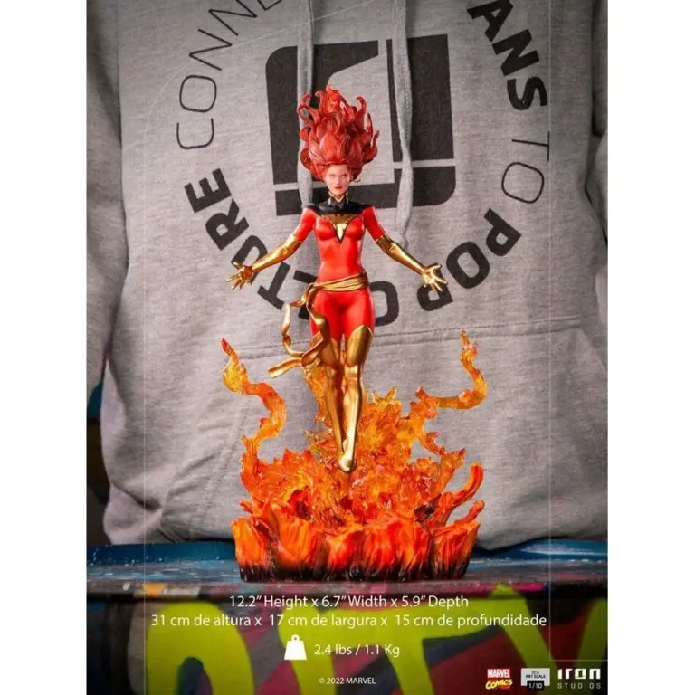08. Iron Studios Marvel X Men Phoenix Figura, 31cm