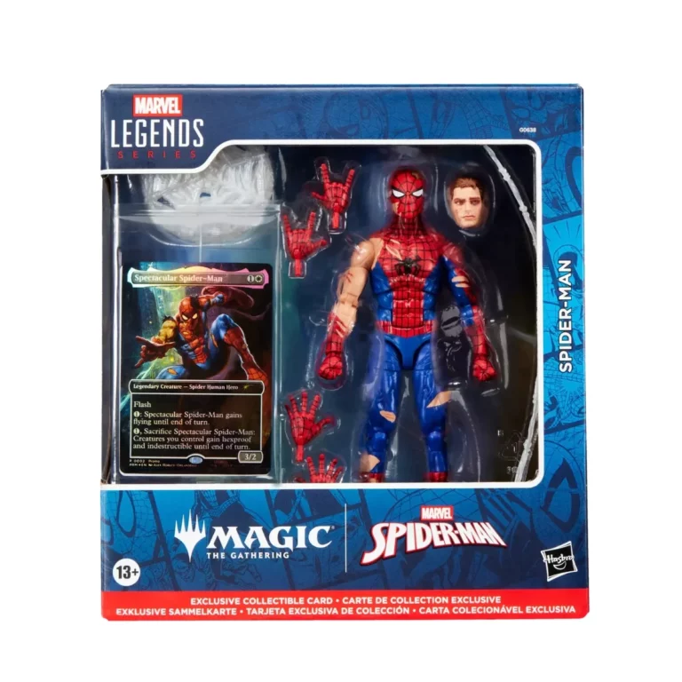 08. Marvel Legends Series MTG Battle Damaged Spider Man Figura, 15cm