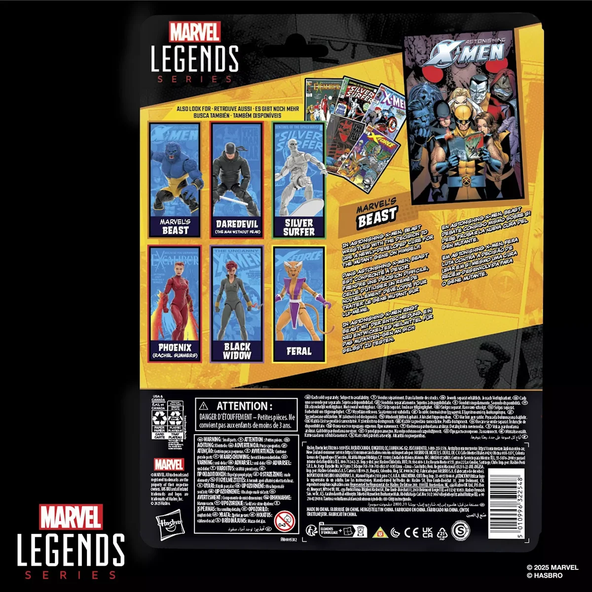 08. Marvel Legends Series X Men Marvel's Beast Figura, 15cm