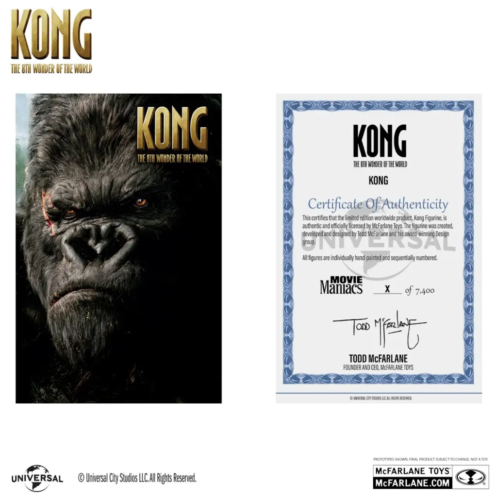 08. McFarlane Movie Maniacs King Kong (2005) Figura, 17cm