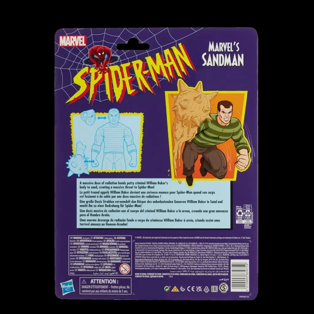 09. Marvel Legends Series Spider Man Sandman Figura, 15cm