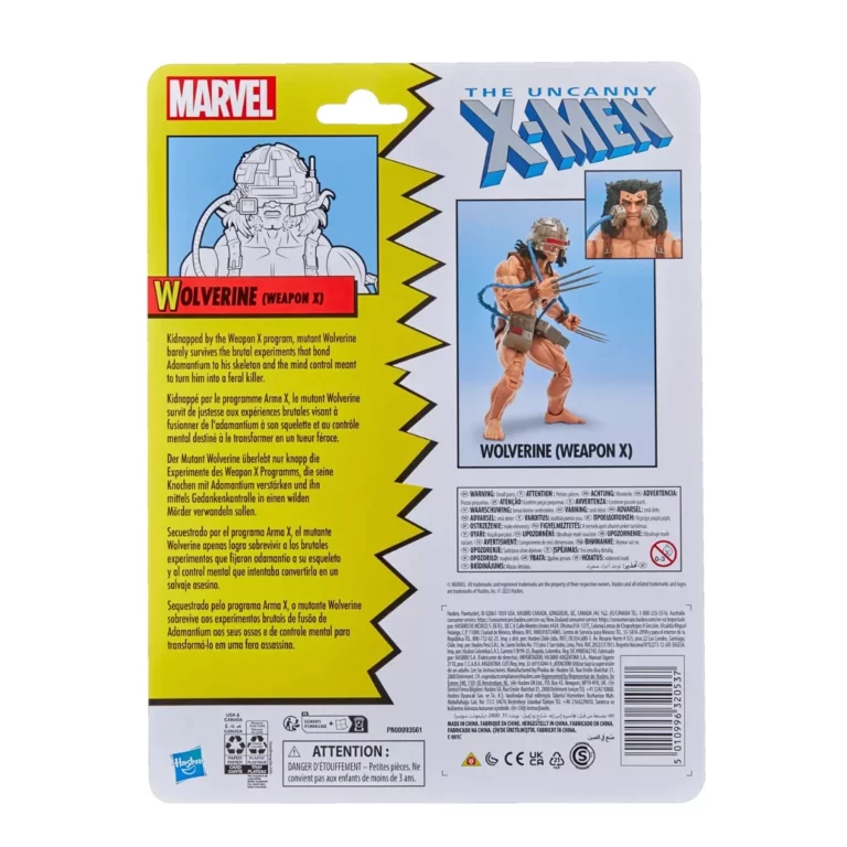 09. Marvel Legends Series X Men Wolverine (Weapon X) Figura, 15cm