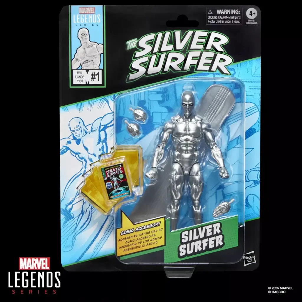 10. Marvel Legends Series Silver Surfer Figura, 15cm