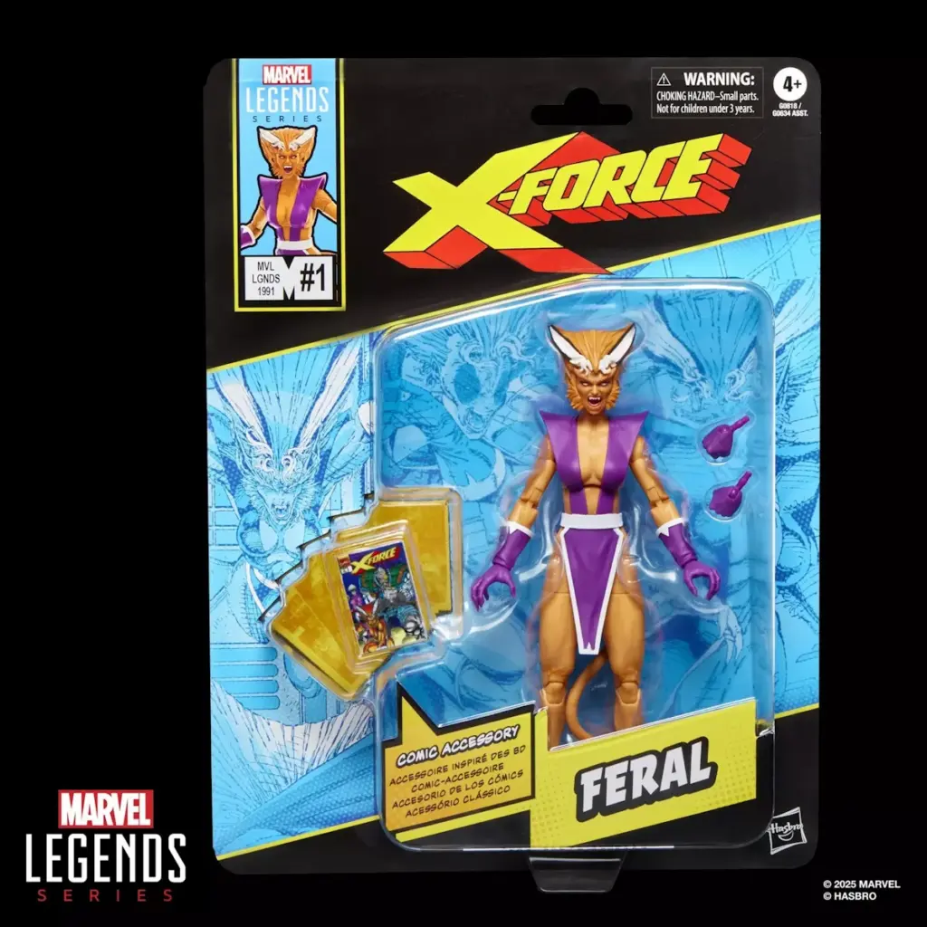 10. Marvel Legends Series X Force Feral Figura, 15cm